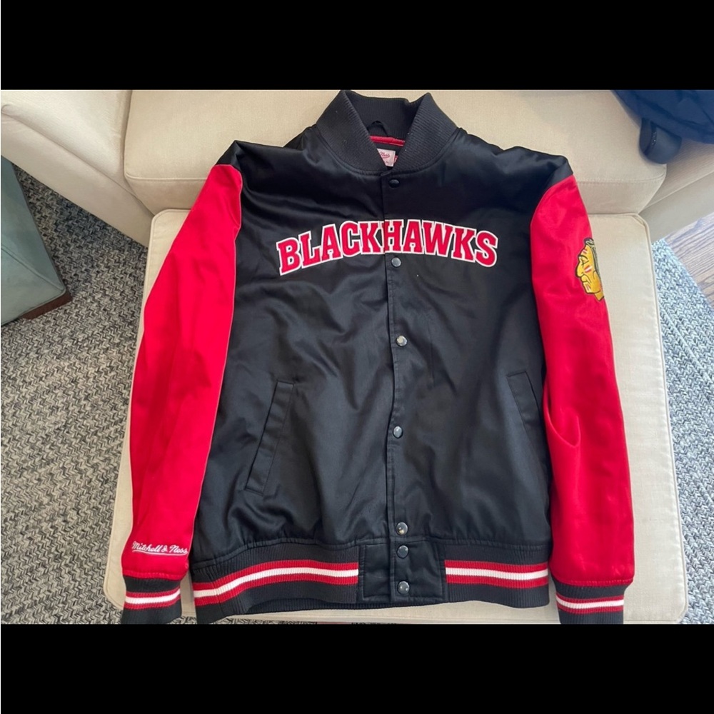 Mitchell & Ness Chicago Blackhawks Varsity Bomber Jacket